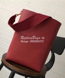 Replica Celine Seau Sangle bag in red soft grained calfskin