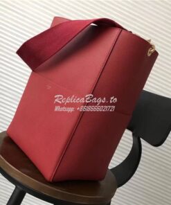 Replica Celine Seau Sangle bag in red soft grained calfskin 2