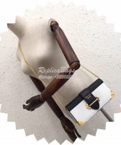 Replica Prada Cahier White Long Clutch with chain Bag 1BF048 2