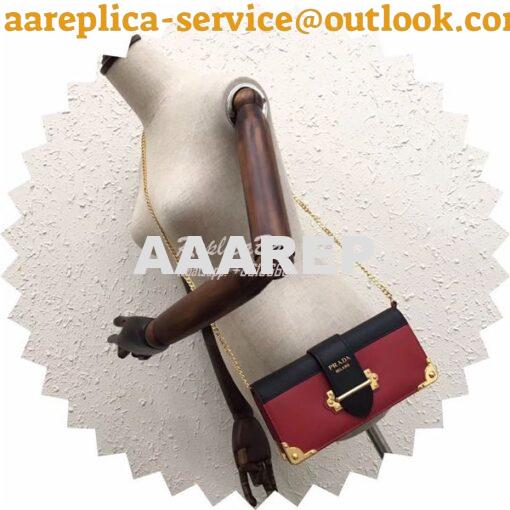 Replica Prada Cahier red Long Clutch with chain Bag 1BF048 2