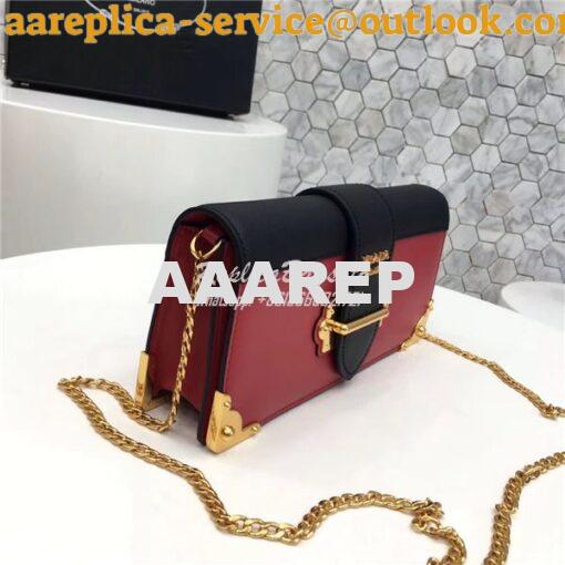 Replica Prada Cahier red Long Clutch with chain Bag 1BF048 3