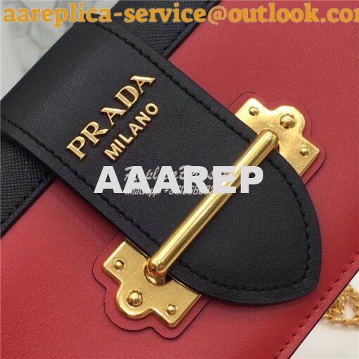 Replica Prada Cahier red Long Clutch with chain Bag 1BF048 4