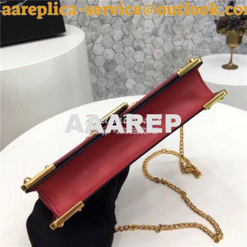 Replica Prada Cahier red Long Clutch with chain Bag 1BF048 5