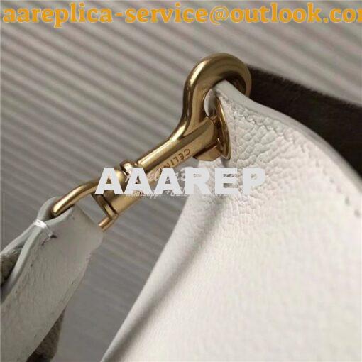 Replica Celine Seau Sangle bag in white soft grained calfskin 8