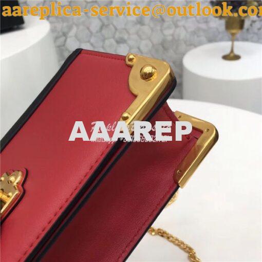 Replica Prada Cahier red Long Clutch with chain Bag 1BF048 9