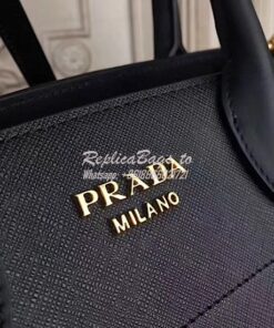 Replica Prada Bibliothèque Bag Black + Red