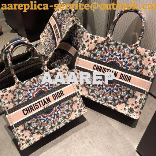 Replica Dior Book Tote bag Embroidered Canvas with Multicolored KaléiD