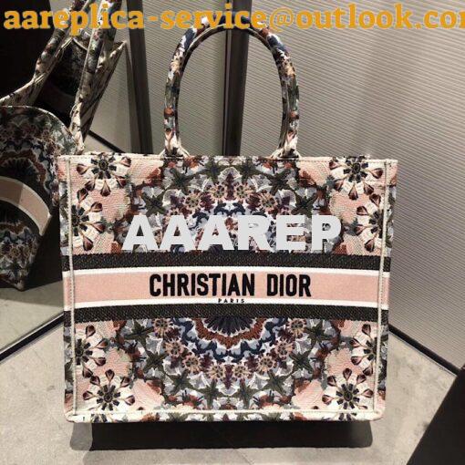 Replica Dior Book Tote bag Embroidered Canvas with Multicolored KaléiD 2