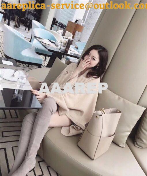 Replica Celine Seau Sangle bag in dune soft grained calfskin 10