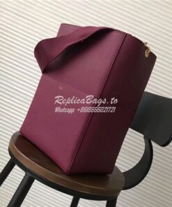 Replica Celine Seau Sangle bag in burgundy soft grained calfskin 2