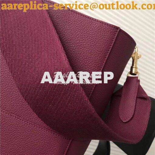 Replica Celine Seau Sangle bag in burgundy soft grained calfskin 9