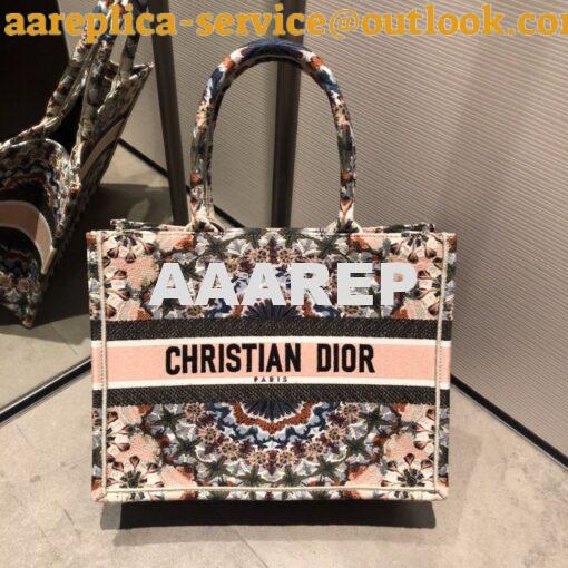 Replica Dior Book Tote bag Embroidered Canvas with Multicolored KaléiD 13