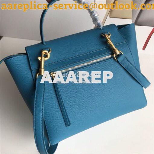 Replica Celine Belt Bag In Medium Blue Grained Calfskin 2 sizes availa 5