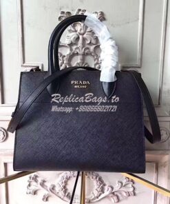 Replica Prada Bibliothèque Bag Black