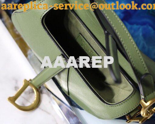 Replica Dior Saddle Bag in Grained Calfskin Matcha Green 13