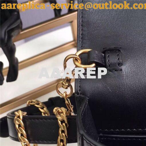 Replica Prada Cahier black leather shoulder bag 1BL004 7