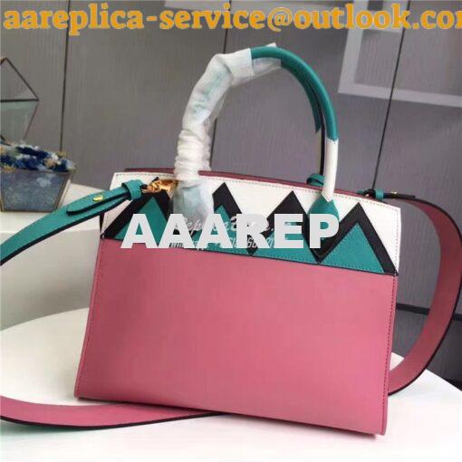 Replica prada esplanade bag 1BA046 begonia pink with jade green 4