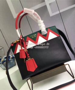 Replica prada esplanade bag 1BA046 green with red