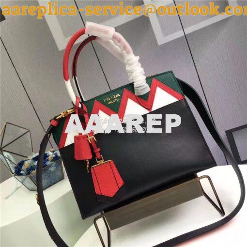 Replica prada esplanade bag 1BA046 green with red