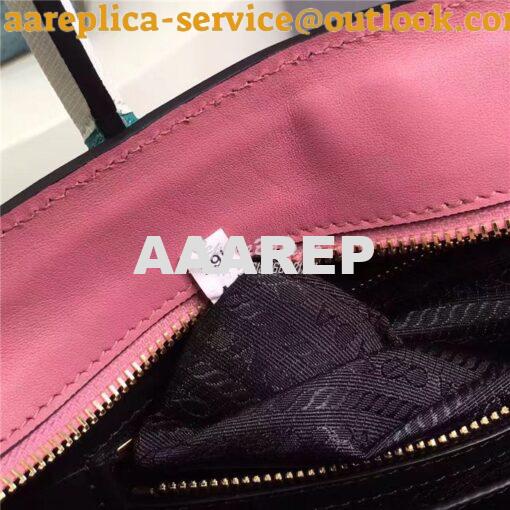 Replica prada esplanade bag 1BA046 begonia pink with jade green 10