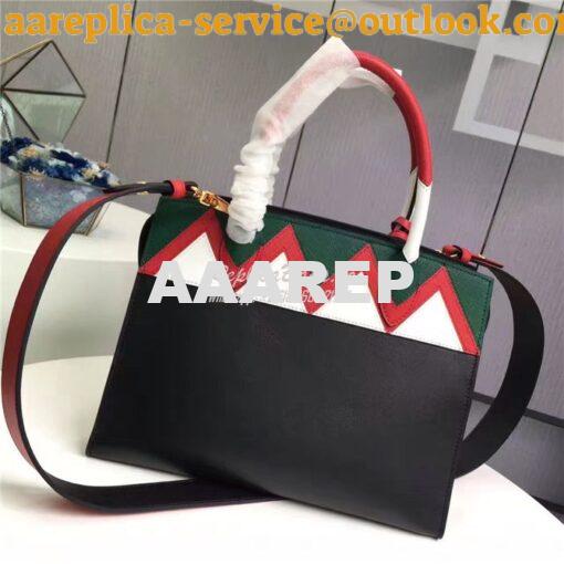 Replica prada esplanade bag 1BA046 green with red 5