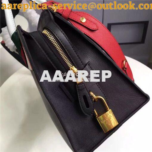 Replica prada esplanade bag 1BA046 green with red 6