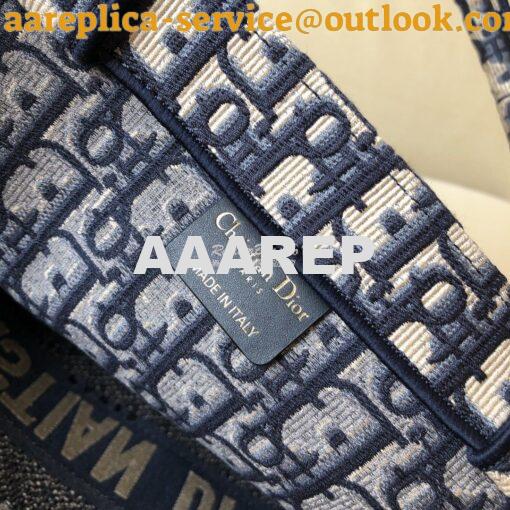 Replica Dior Book Tote bag in Blue Oblique Embroidered Canvas 7