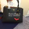 Replica Prada Paradigme Dark Blue Bag with red luggage tag 1ba102 1ba1 10