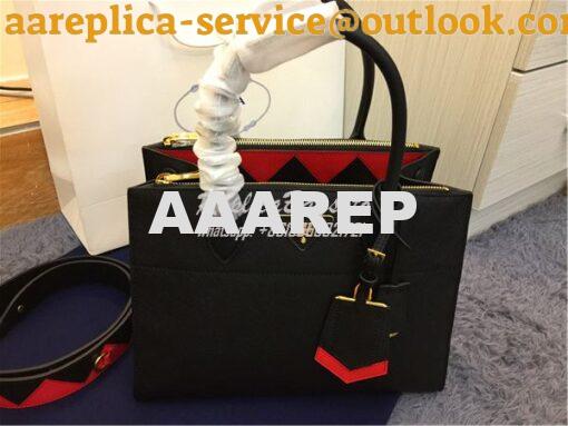 Replica Prada Paradigme Black Bag with red luggage tag 1ba102 1ba103 4