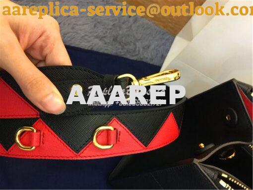 Replica Prada Paradigme Black Bag with red luggage tag 1ba102 1ba103 7