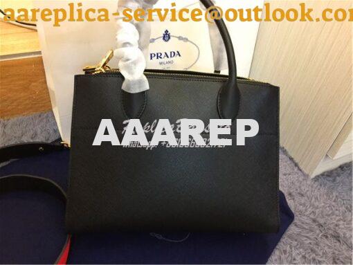 Replica Prada Paradigme Black Bag with red luggage tag 1ba102 1ba103 9