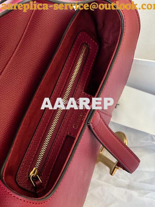 Replica Dior Saddle Bag in Grained Calfskin Red 9