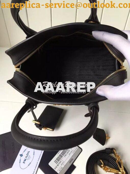 Replica Prada Esplanade Saffiano & Leather Bag Black 10