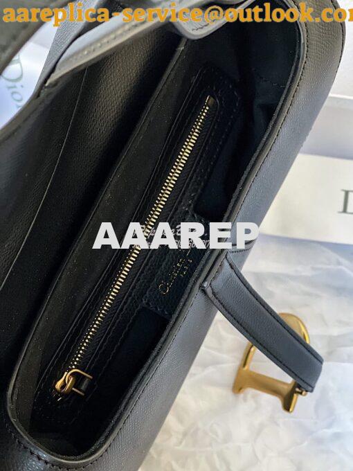 Replica Dior Saddle Bag in Grained Calfskin Black 10