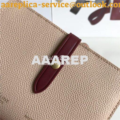 Replica Celine Strap medium/large multifunction wallet in light brown 6