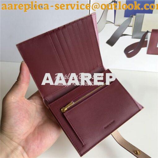 Replica Celine Strap medium/large multifunction wallet in light brown 8