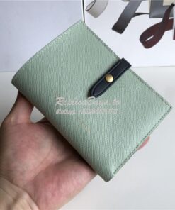 Replica Celine Strap medium/large multifunction wallet in light green