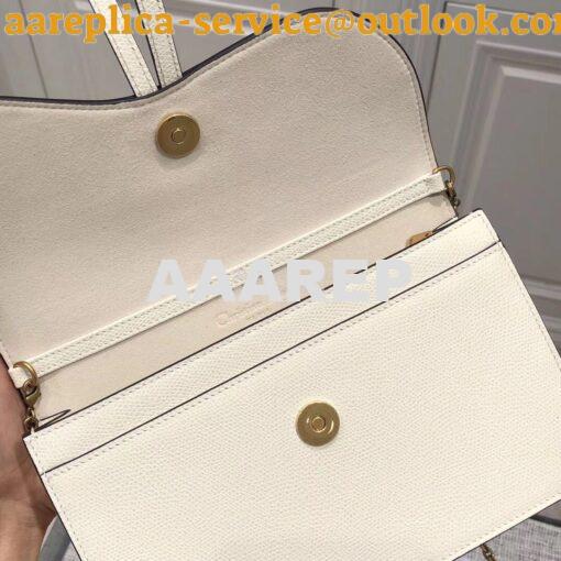 Replica Dior White Saddle Calfskin Clutch 4