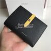 Replica Celine Strap medium/large multifunction wallet in black graine 14