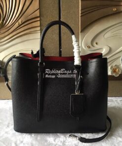 Replica Prada Saffiano Cuir Leather Tote Bag BN2820 Noir