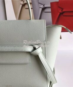 Replica Celine Nano Belt Bag In pastel green Grained Calfskin 185003 2