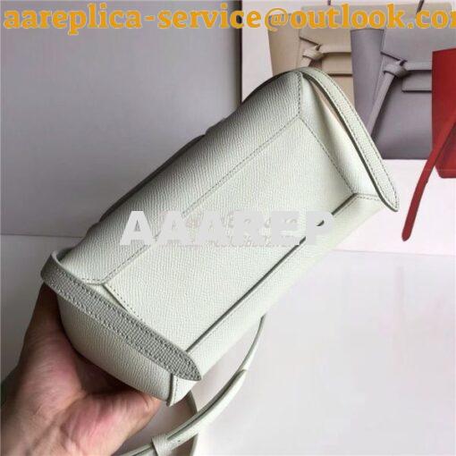 Replica Celine Nano Belt Bag In pastel green Grained Calfskin 185003 5