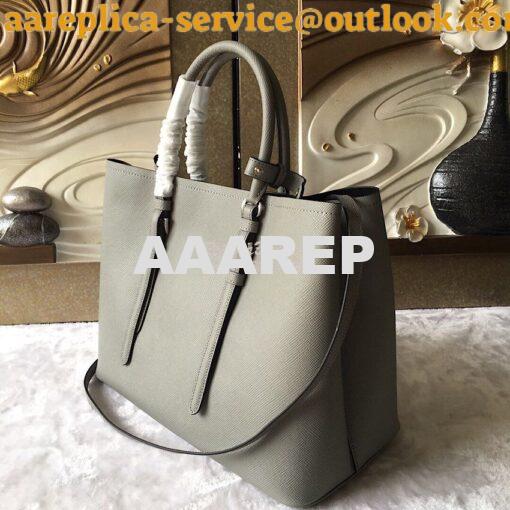 Replica Prada Saffiano Cuir Leather Tote Bag BN2820 Grey 9