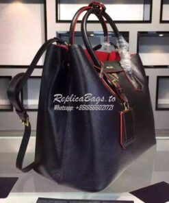 Replica Prada BN2756 BN2775 Saffiano Cuir Black Leather Tote 2