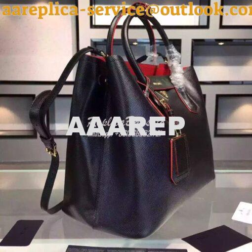 Replica Prada BN2756 BN2775 Saffiano Cuir Black Leather Tote 2