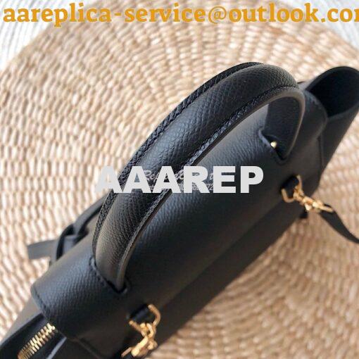 Replica Celine Nano Belt Bag In black Grained Calfskin 185003 3