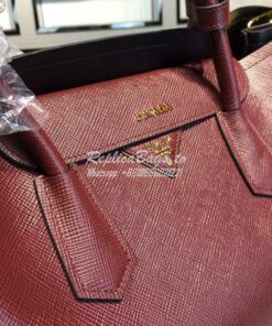 Replica Prada BN2756 BN2775 Saffiano Cuir Burgundy Leather Tote 2