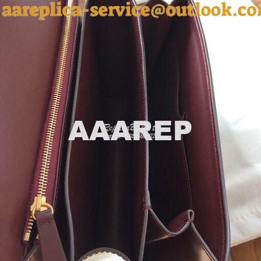 Replica Celine Classic Box Bag in Smooth Calfskin Maroon 8