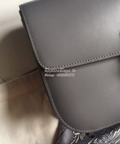 Replica Celine Classic Box Bag in Smooth Calfskin Grey 2