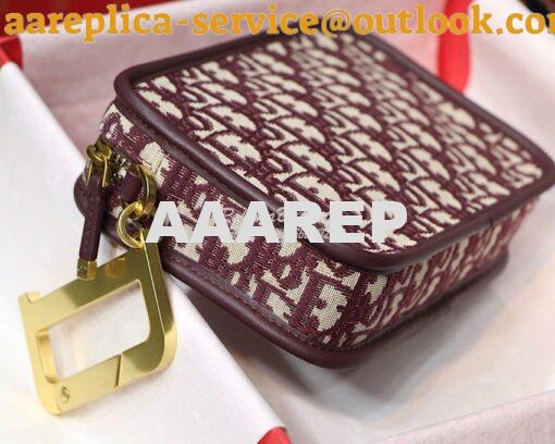 Replica Dior Diorquake Clutch in Oblique Bordeaux Canvas 5